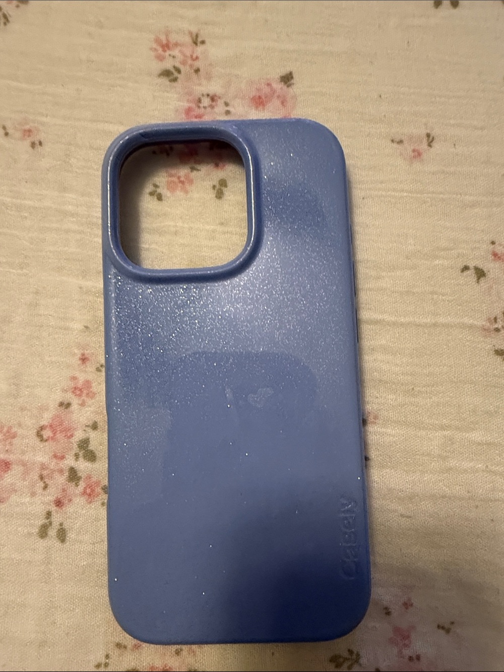 Blue Glitter Protective Phone Case — Unbranded